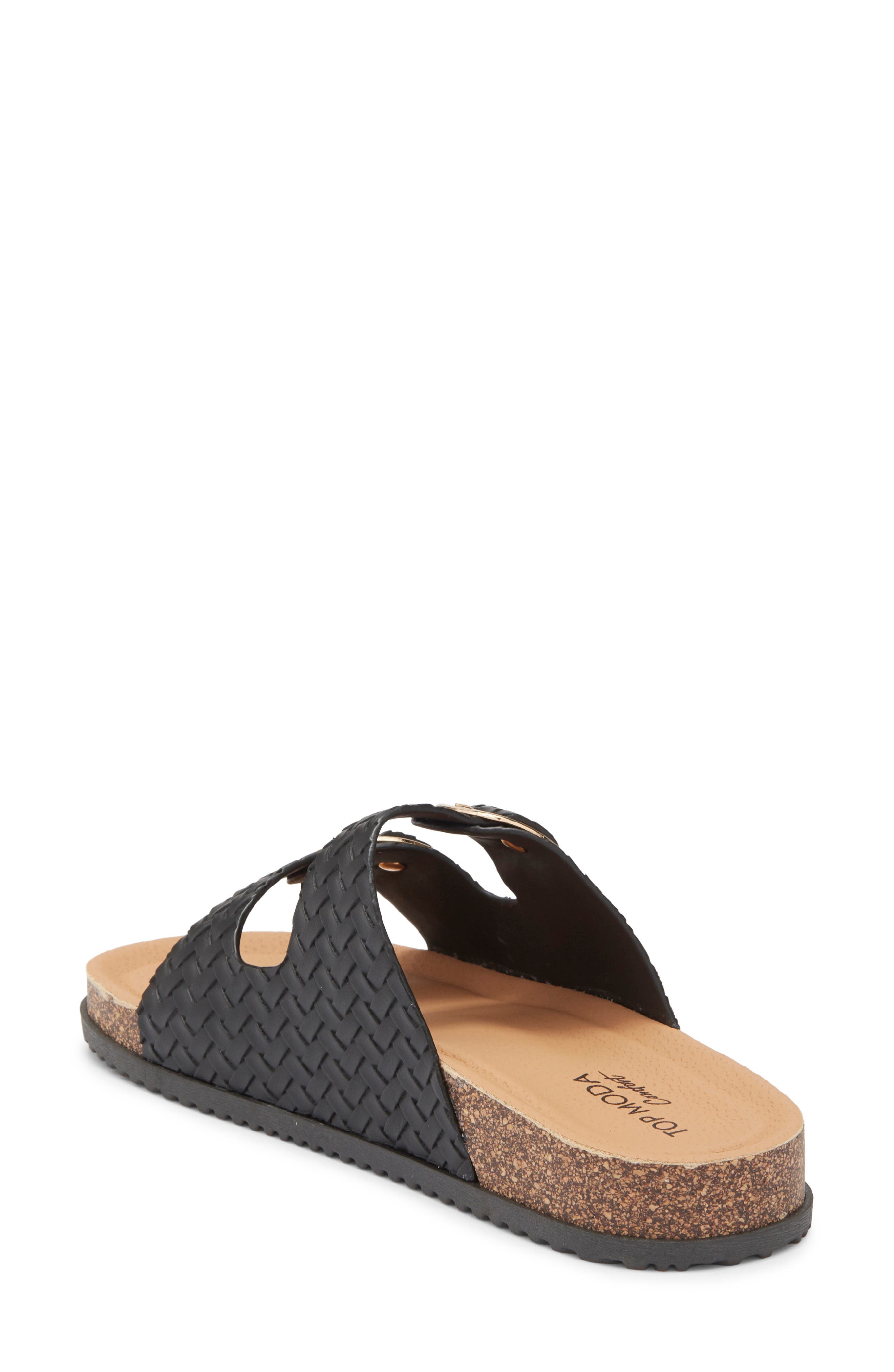TOP MODA Luca Slide Sandal, Alternate, color, Black