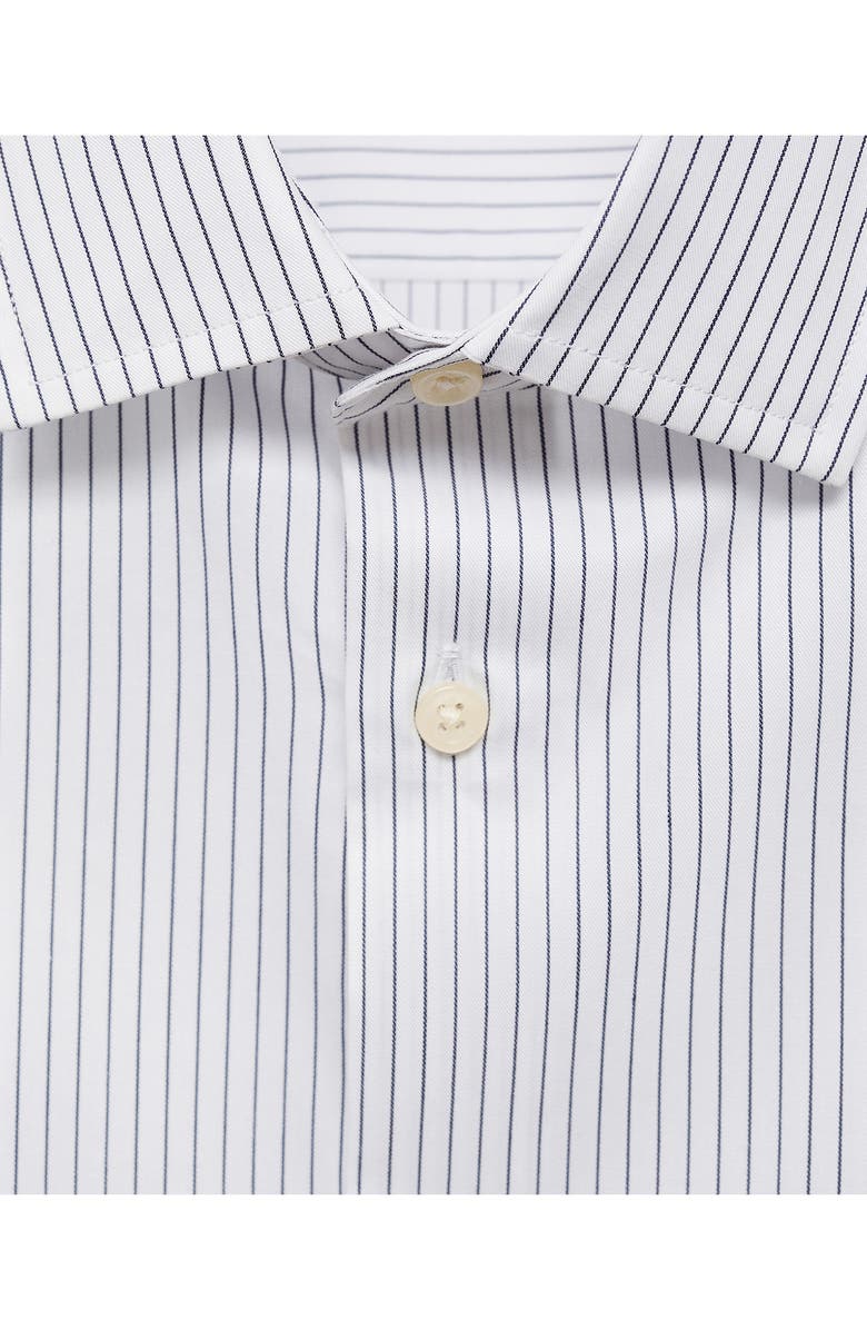 MANGO Slim Fit Stripe Button-Up Shirt, Alternate, color, White