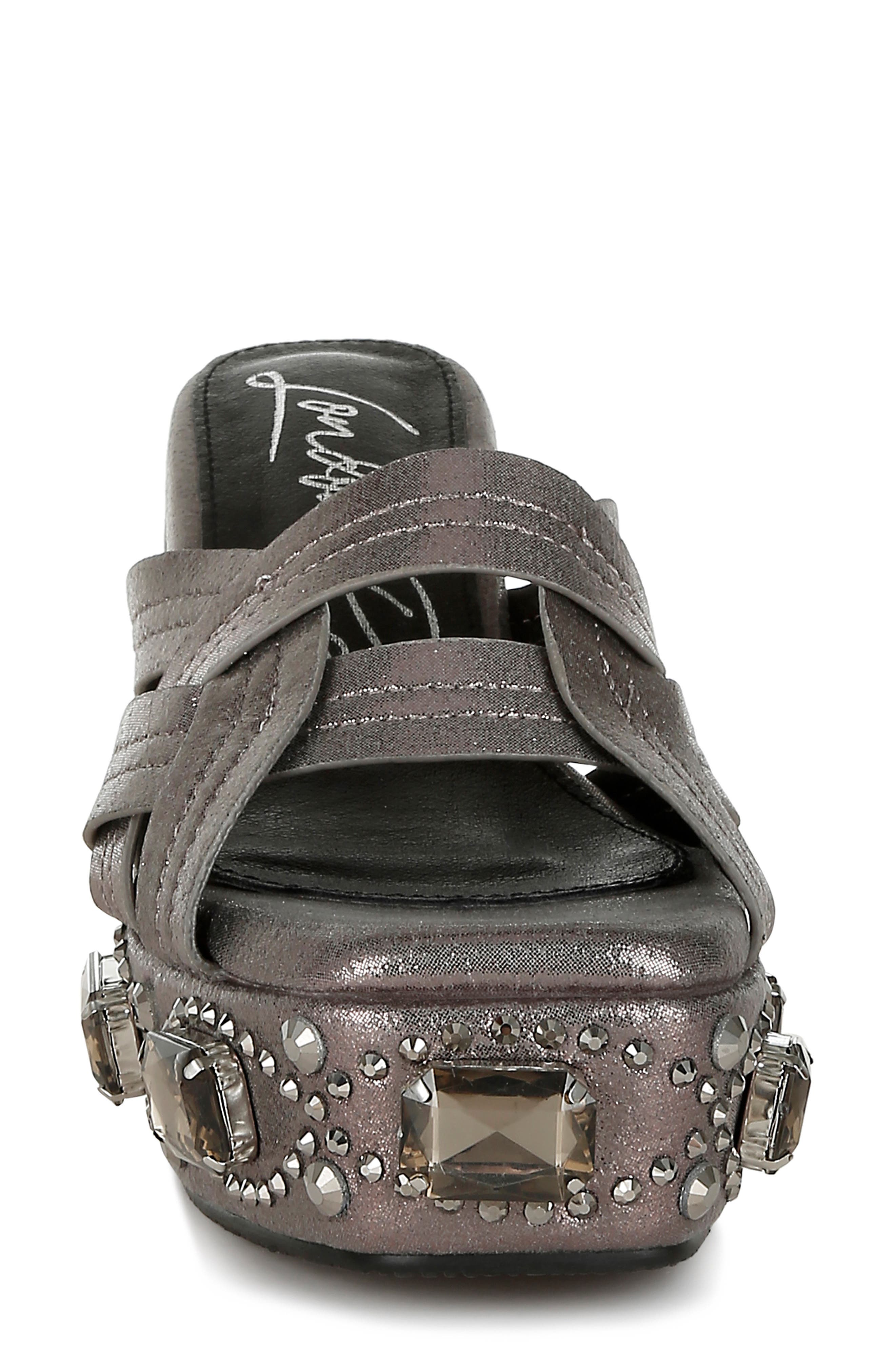 LONDON RAG Blistronic Platform Wedge Sandal, Alternate, color, Pewter