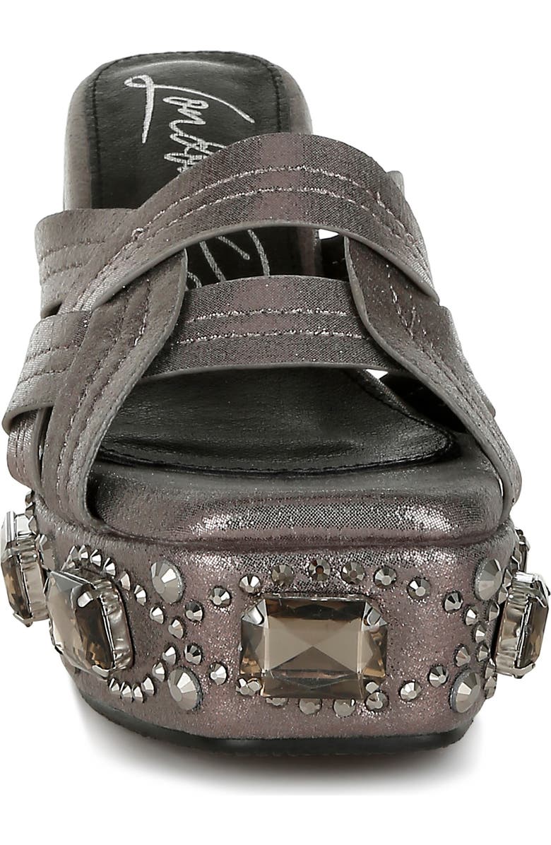 LONDON RAG Blistronic Platform Wedge Sandal, Alternate, color, Pewter