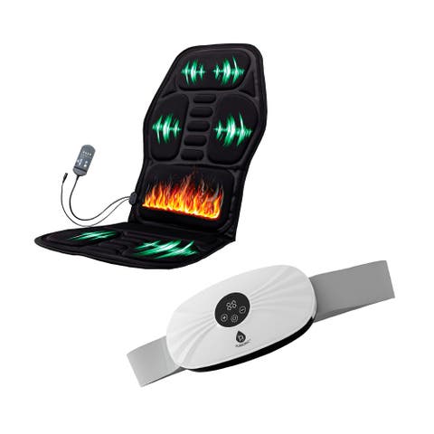 Stomach & Back Massager + Shiatsu Massager Chair Mat with Heat