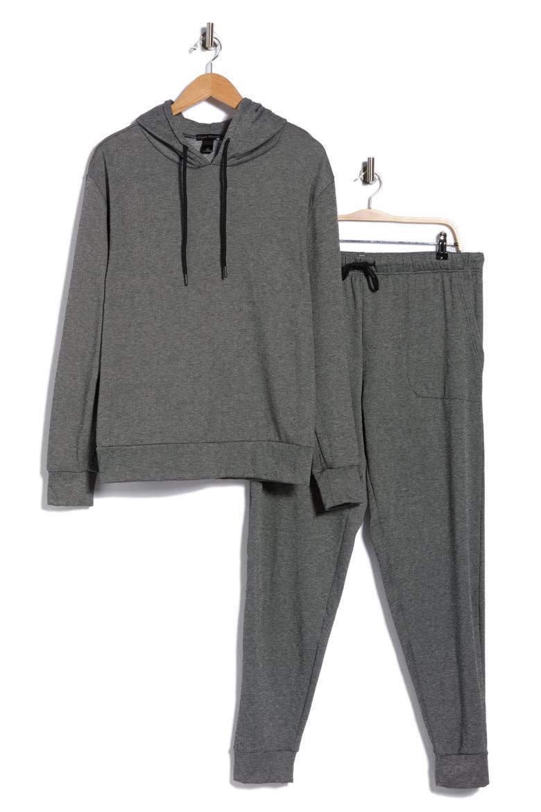 Hoodie & Joggers Set, Alternate, color, BLACK