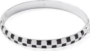Alex and Ani Black & White Checker Hinge Bangle