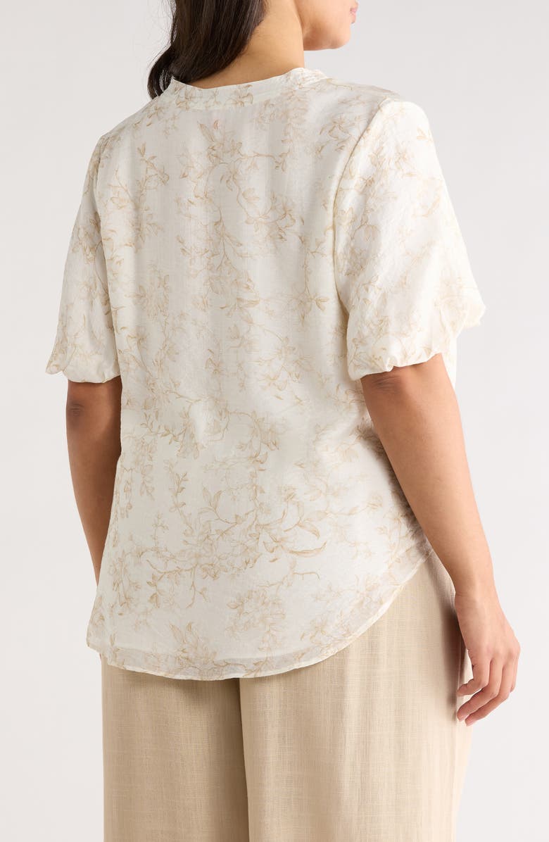 Vince Camuto Puff Sleeve Top, Alternate, color, Camel