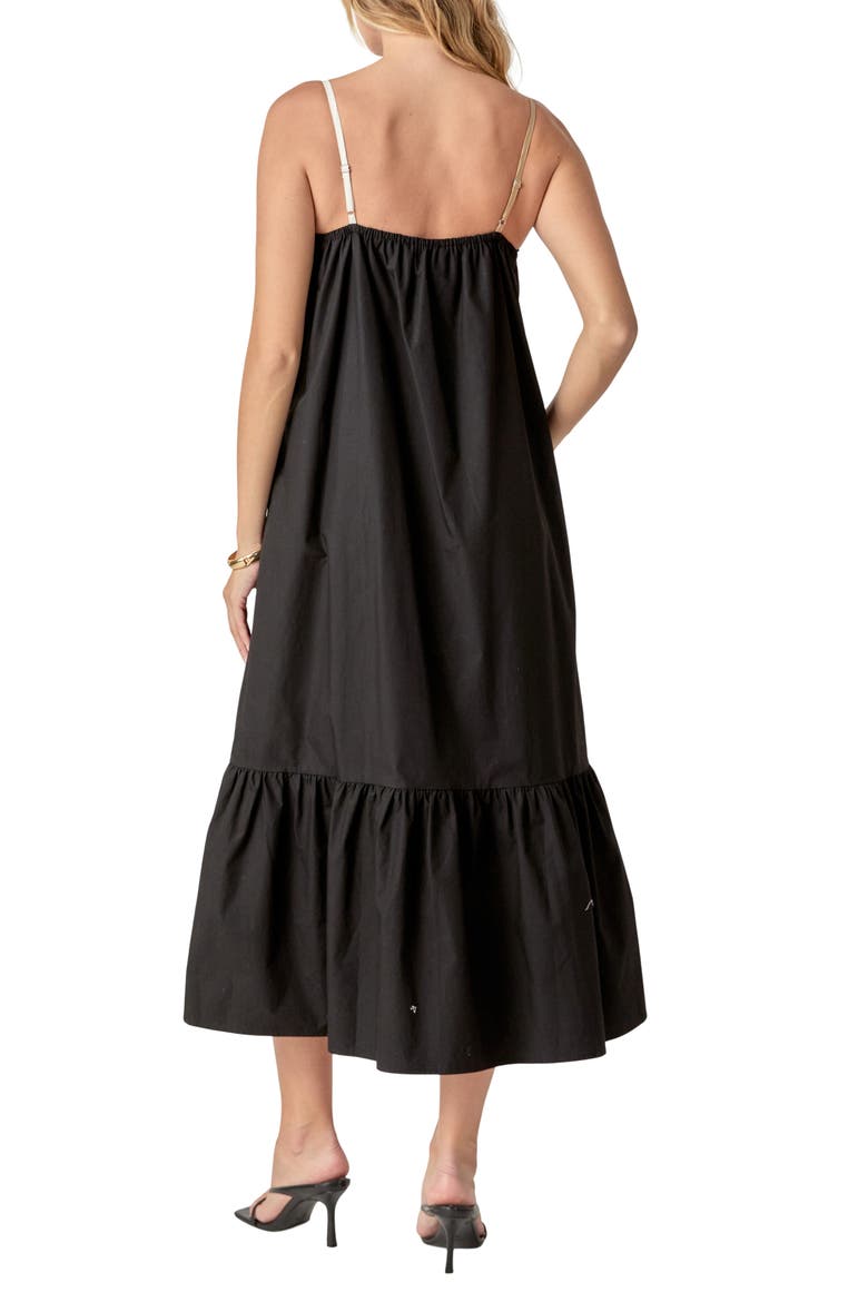 Colorblock Maxi Dress, Alternate, color, BLACK MULTI