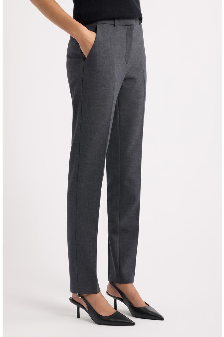 Lena Slim Fit Skinny Trousers, Alternate, color, GREY CHARCOAL HEATHER
