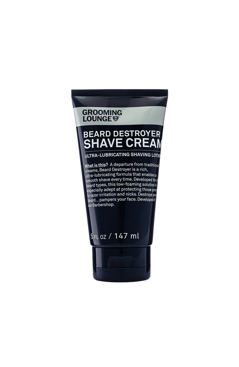 Grooming Lounge Beard Destroyer Shave Cream 5 oz, Main, color, NO COLOR