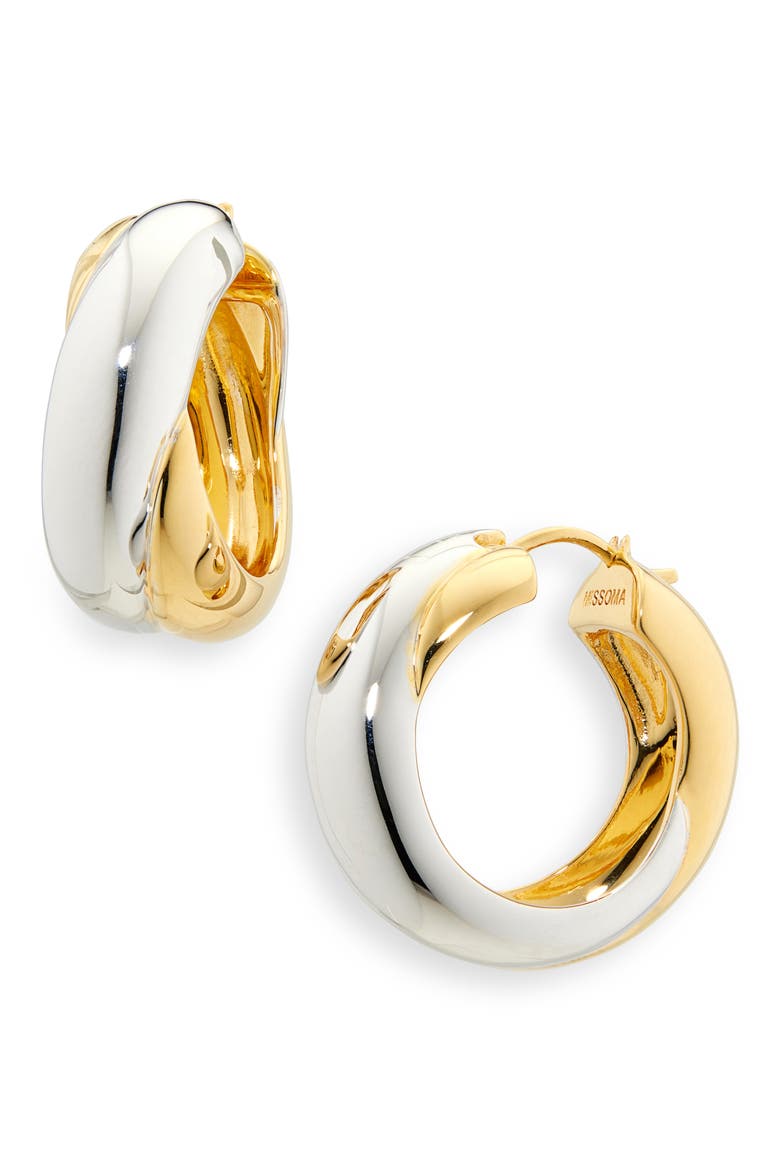 Lucy Williams Intertwined Hoop Earrings, Main, color, MIXED