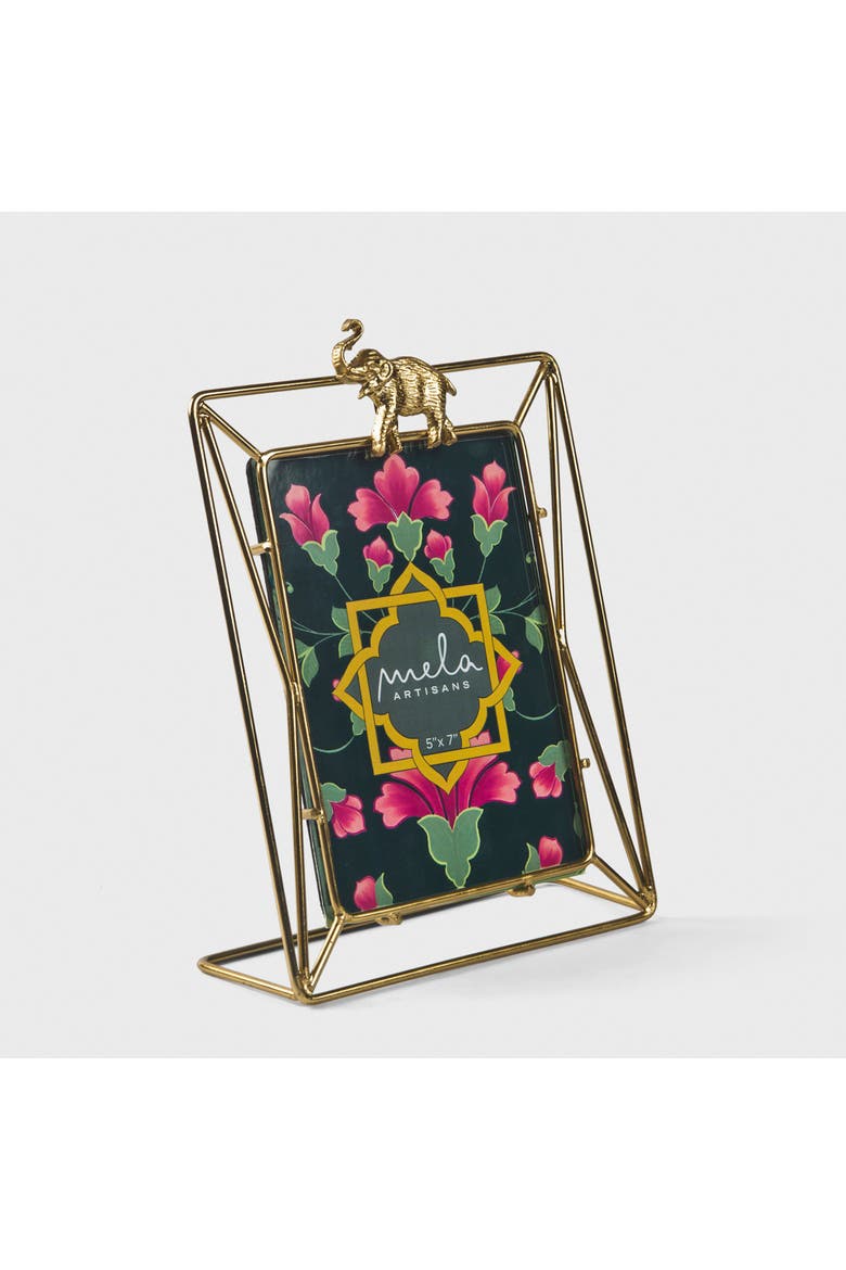 Gilded Elephant Frame - 5x7, Alternate, color, Gold