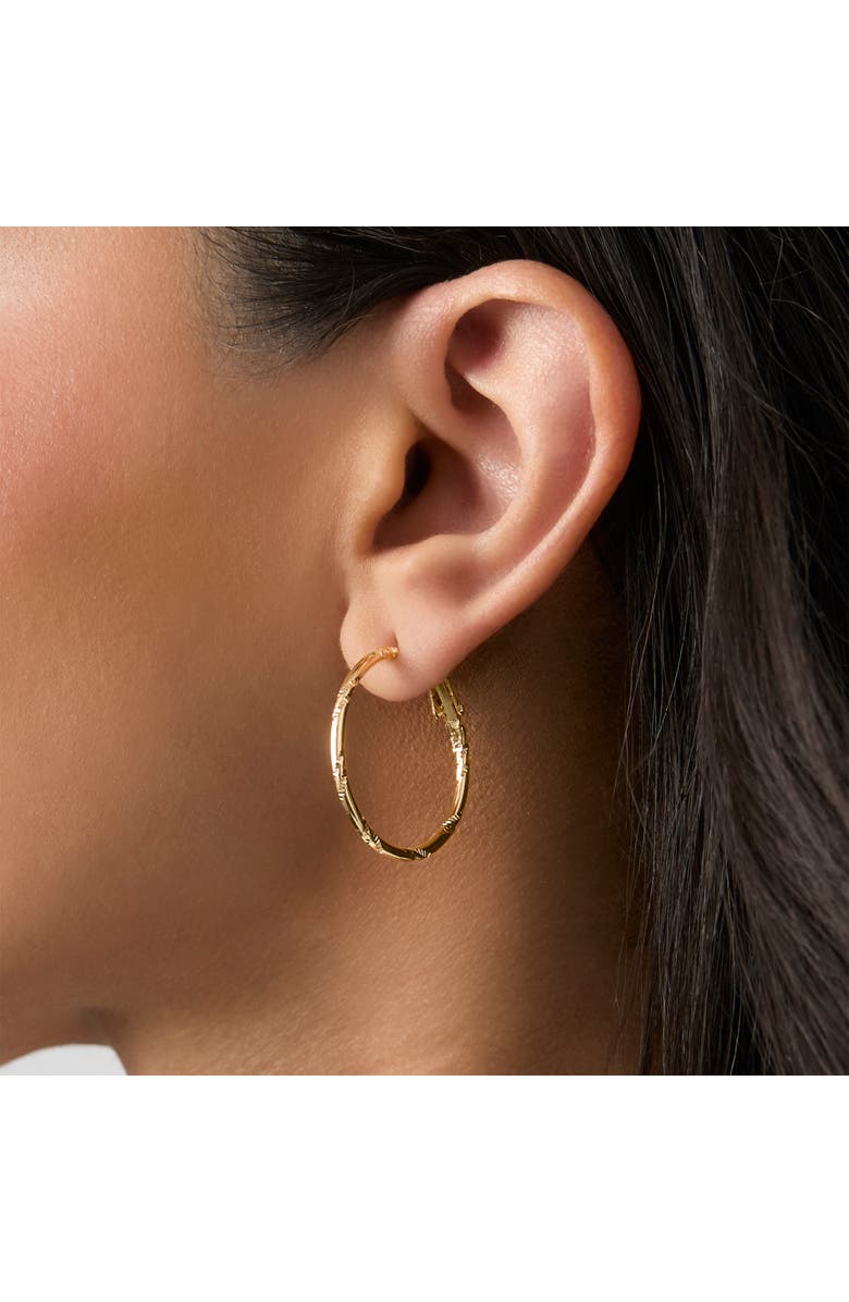 Jessica Simpson 3-Piece Gold-Tone Hoop Earring Set with Butterfly Details, Alternate, color, Gold