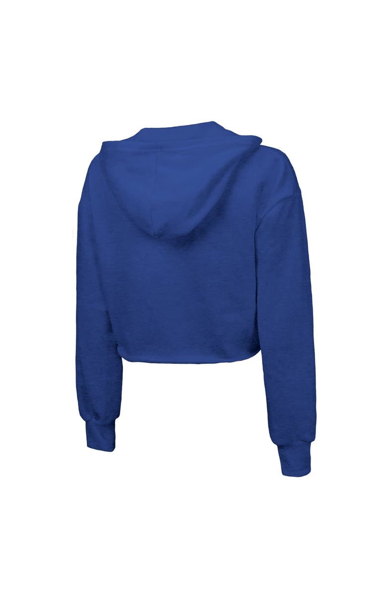 Majestic Threads Women's Majestic Threads  Royal New York Knicks Tri-Blend Cropped Pullover Hoodie, Alternate, color, Royal