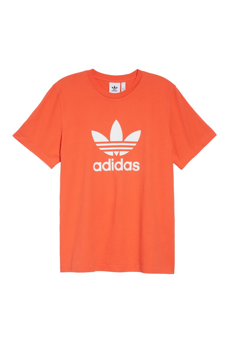 Trefoil Graphic T-Shirt, Alternate, color, BRIGHT RED