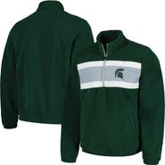 G-III SPORTS BY CARL BANKS Men's G-III Sports by Carl Banks Green Michigan State Spartans Pinch Runner Half-Zip Top