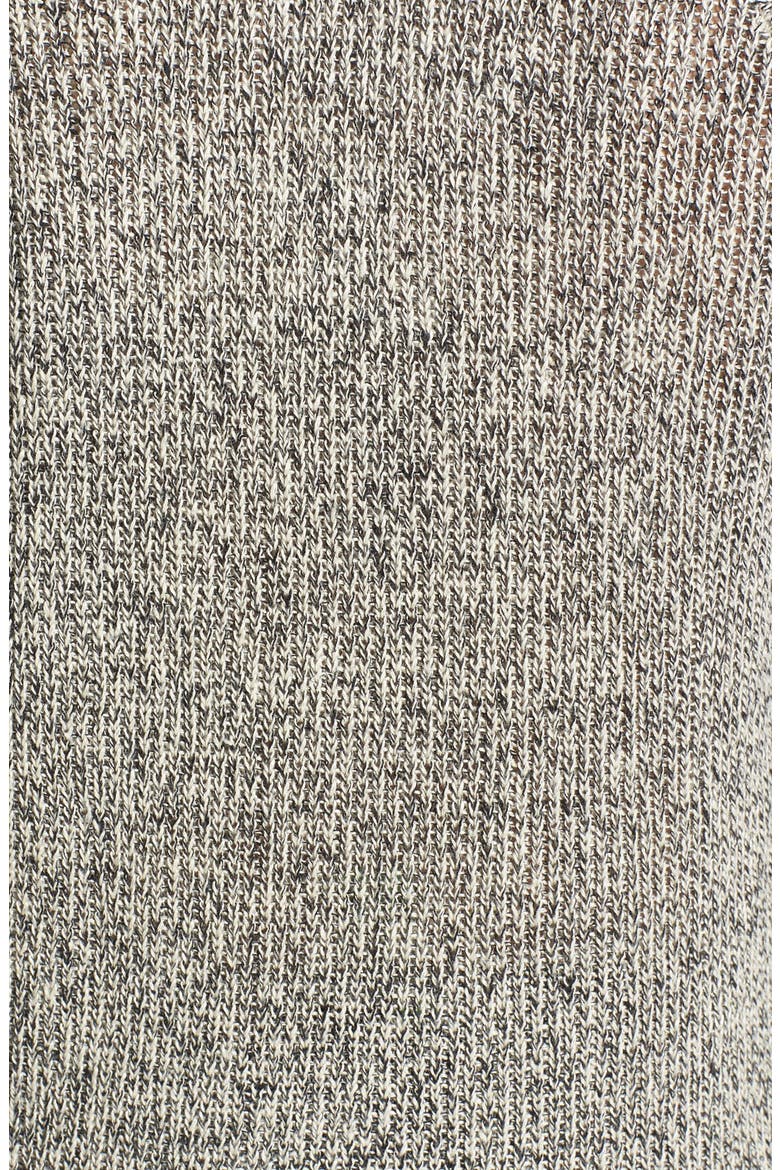 Organic Linen & Wool V-Neck Sweater, Alternate, color, BLACK/ NATURAL