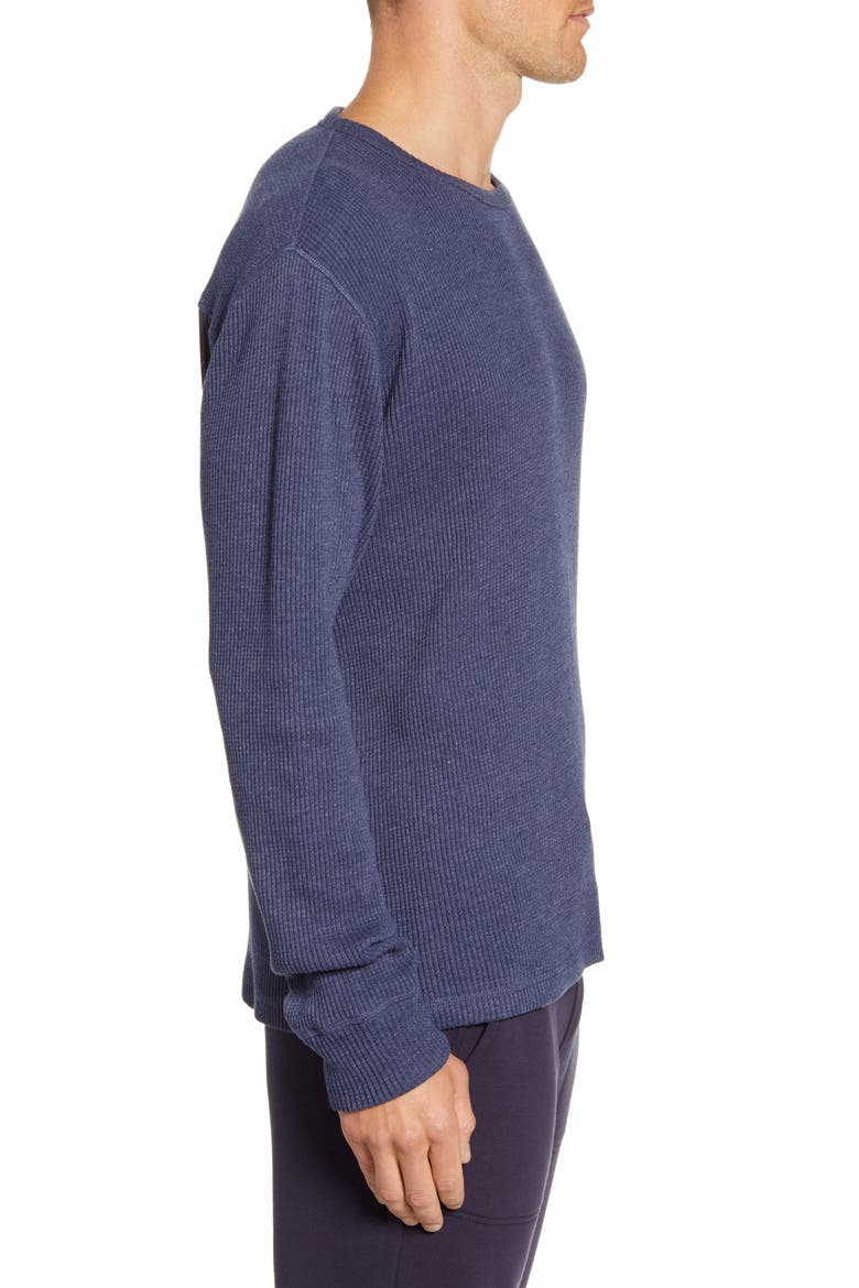 Adam Waffle Knit Long Sleeve T-Shirt, Alternate, color, NAVY HEATHER
