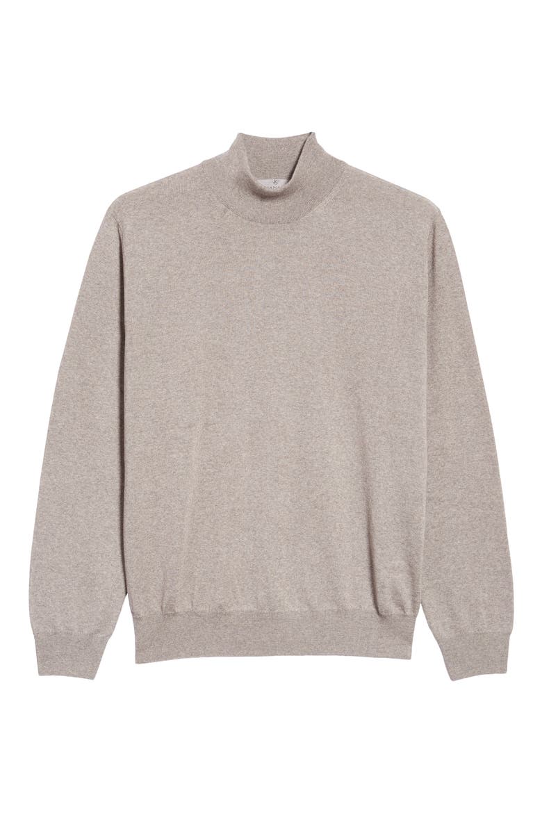 Mock Neck Merino Wool Sweater, Main, color, BEIGE