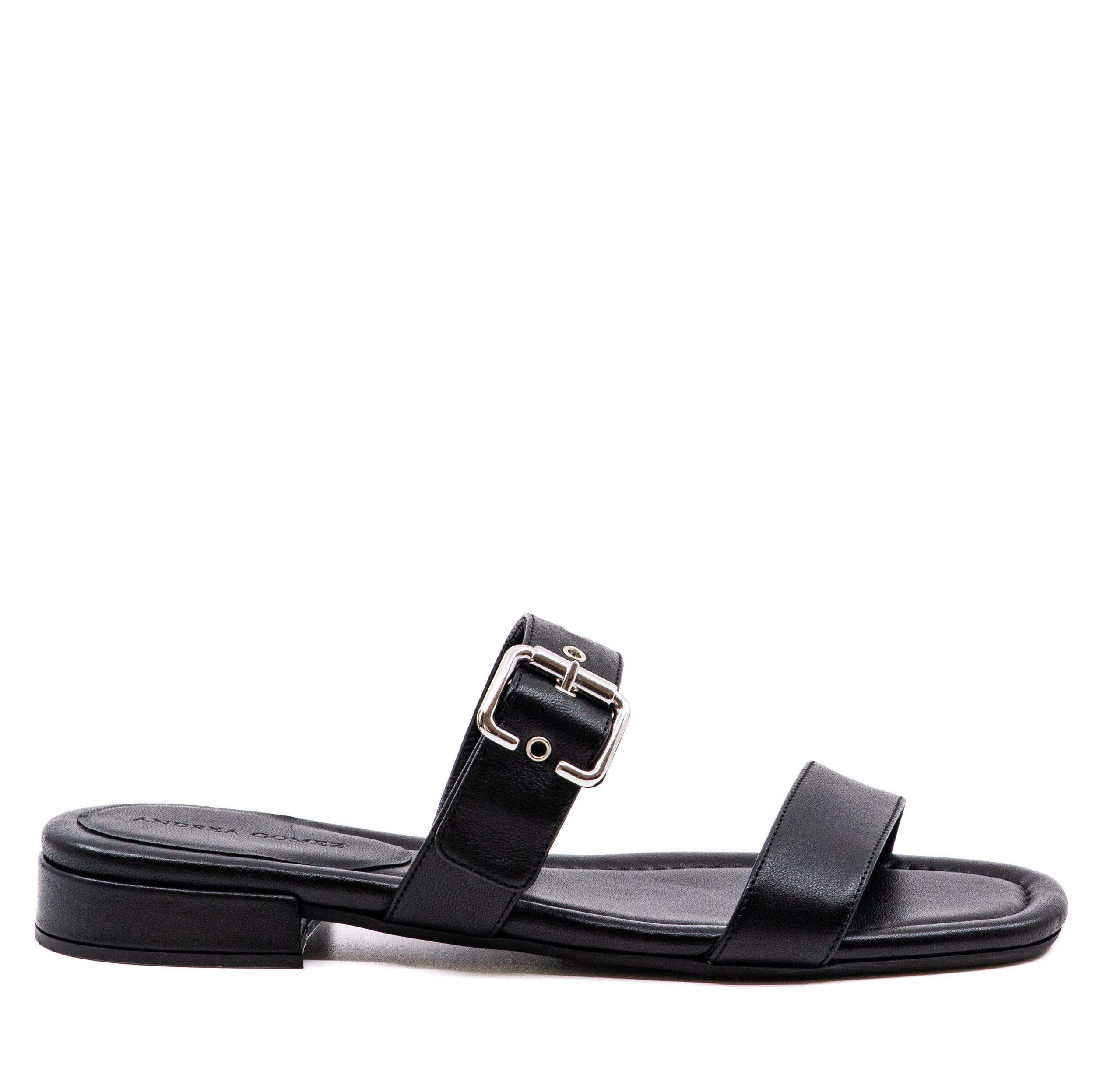 Andrea Gomez Frida Leather Sandal, Main, color, Black