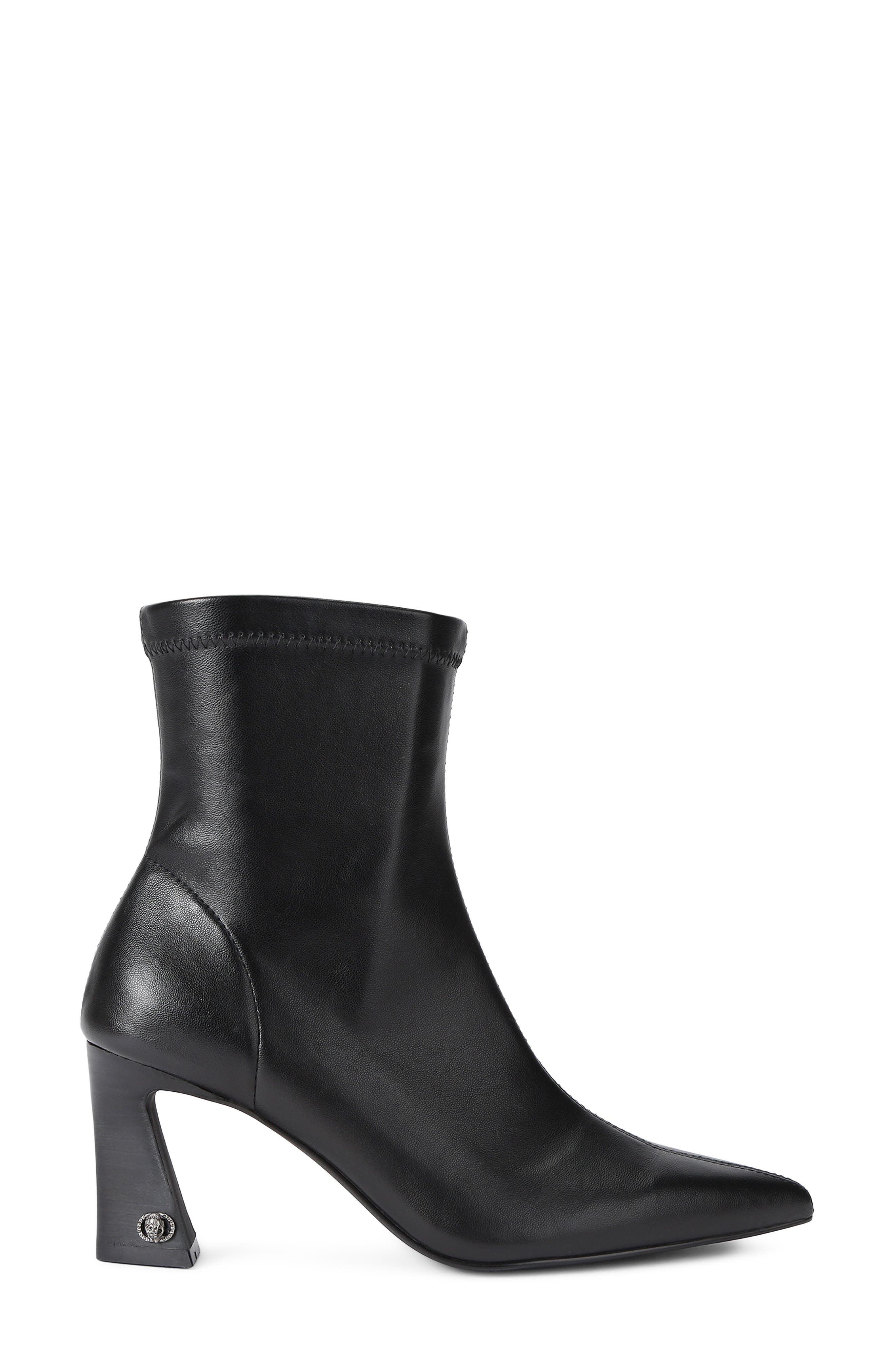 Chelsea Pointed Toe Bootie, Alternate, color, BLACK