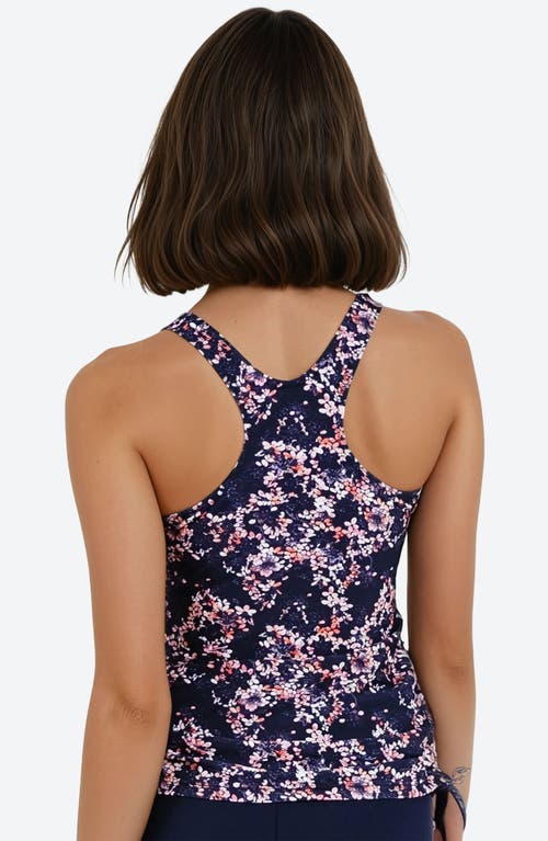 Calypsa Maya Tankini Swim Top With Removable Cups In Blue
