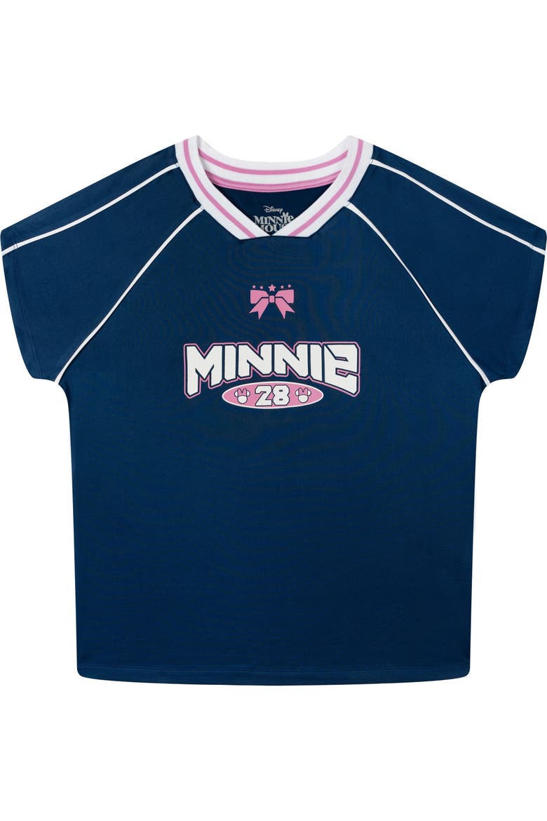 Mickey Mouse & Friends Short Sleeve Soccer Jersey, Alternate, color, Minnie Slate Blue