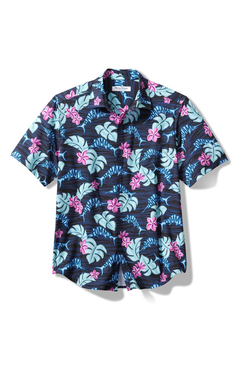 Tommy Bahama Bahama Coast Marlin Life IslandZone<sup>®</sup> Short Sleeve Button-Up Shirt, Main, color,