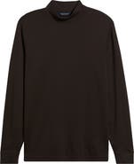Scott Barber Pima Cotton Interlock Mock Neck Top