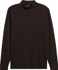 Scott Barber Pima Cotton Interlock Mock Neck Top