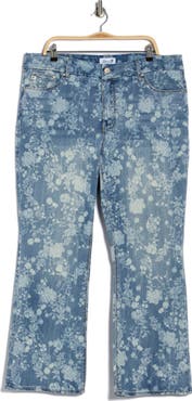 Seven7 Tummyless Floral Bootcut Jeans