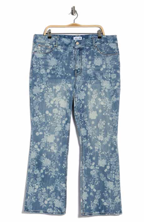 Seven7 Tummyless Floral Bootcut Jeans