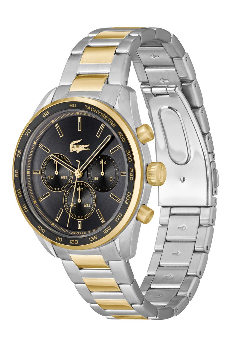 Boston Chronograph Watch, 42mm, Alternate, color, TWO TONE/ BLACK