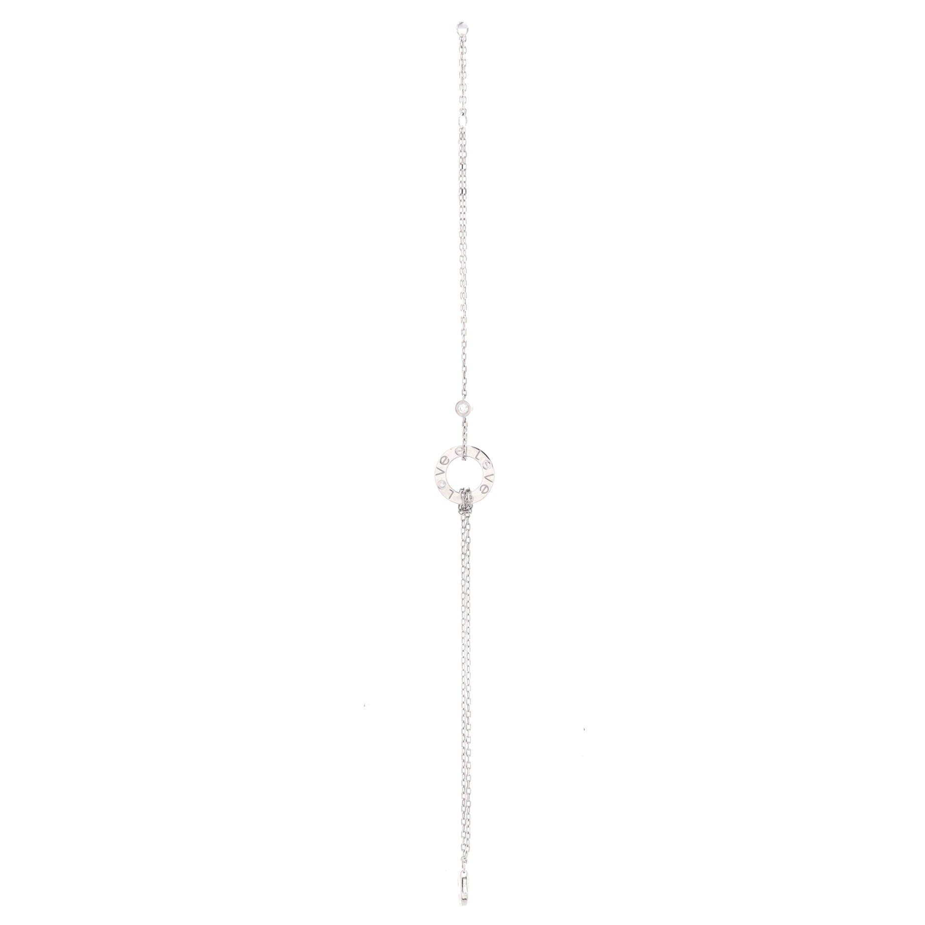 2 Diamonds Love Bracelet 18K White Gold with Diamonds, Alternate, color, Metallic Gold