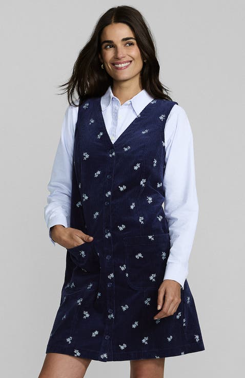 Wide Wale Corduroy Shift Dress