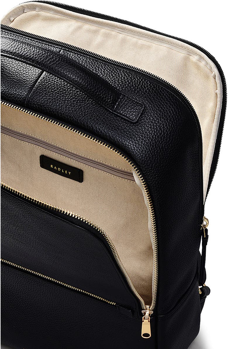 Radley Sunny Dene Leather Backpack, Alternate, color, Black