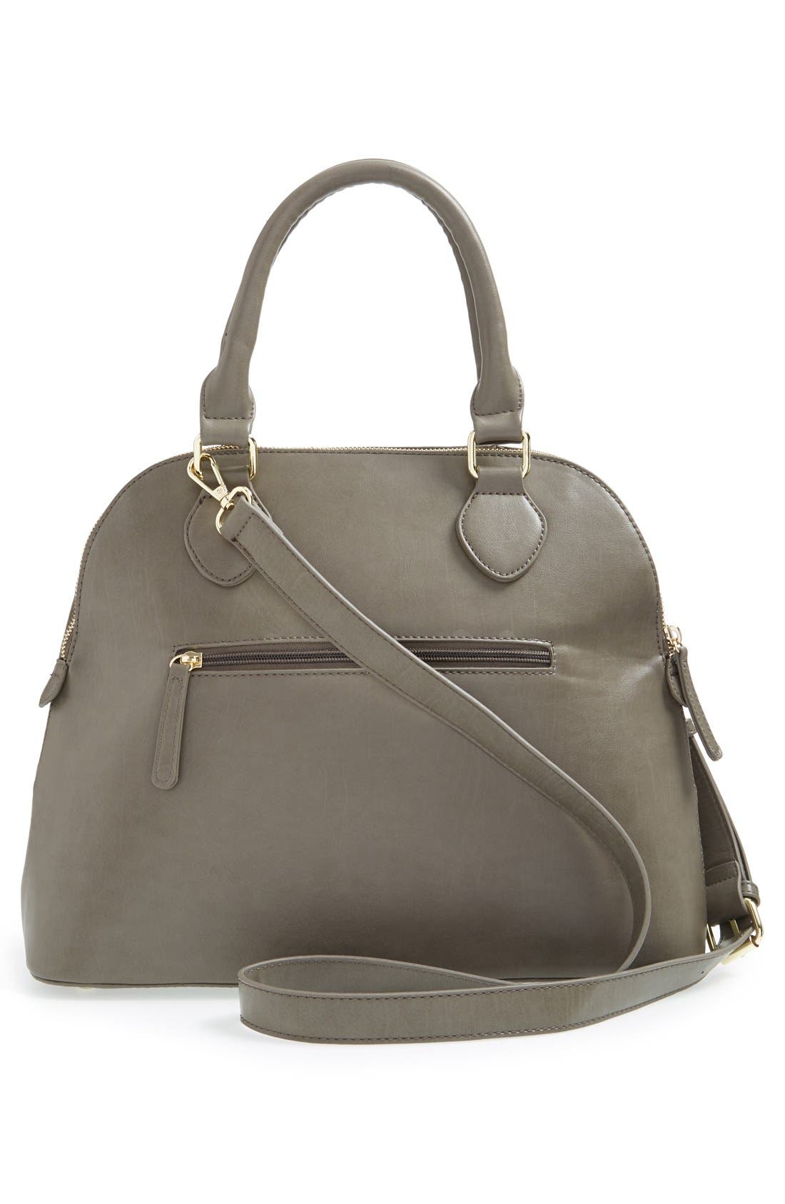 'Marlow' Structured Dome Satchel, Alternate, color, GREY