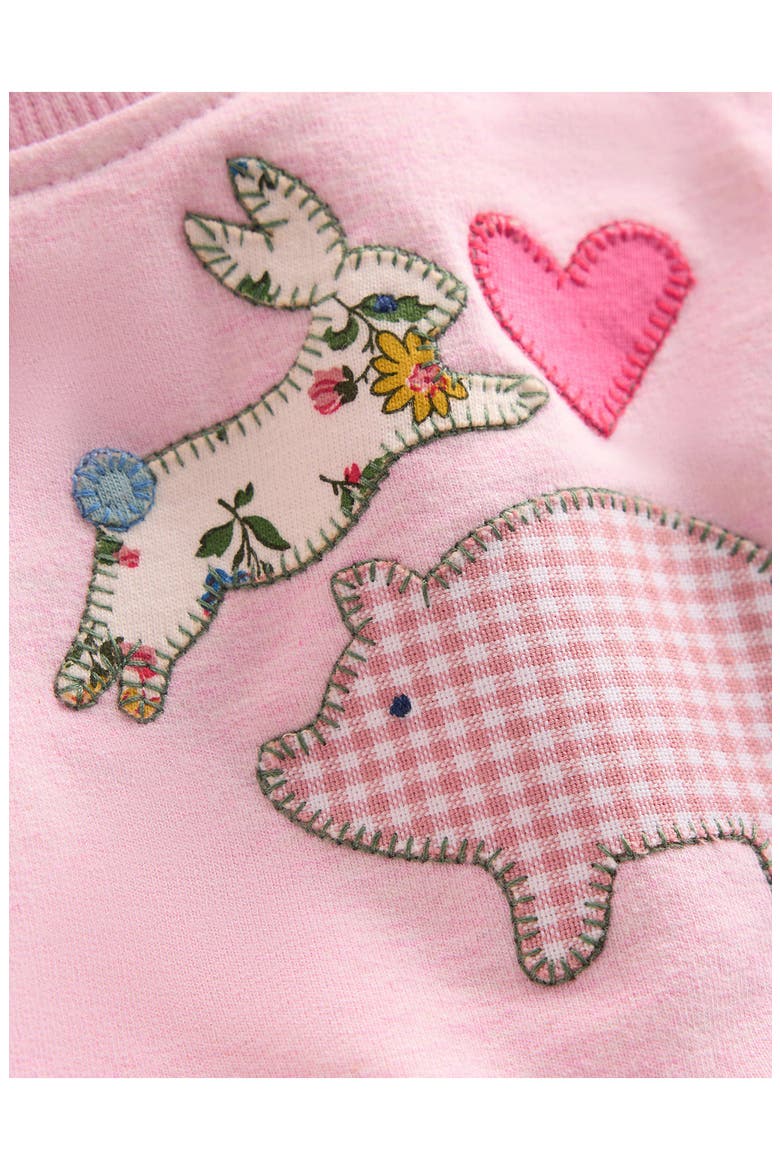 Kids' Appliqué Sweatshirt & Pants Set, Alternate, color, PALE PINK FARM