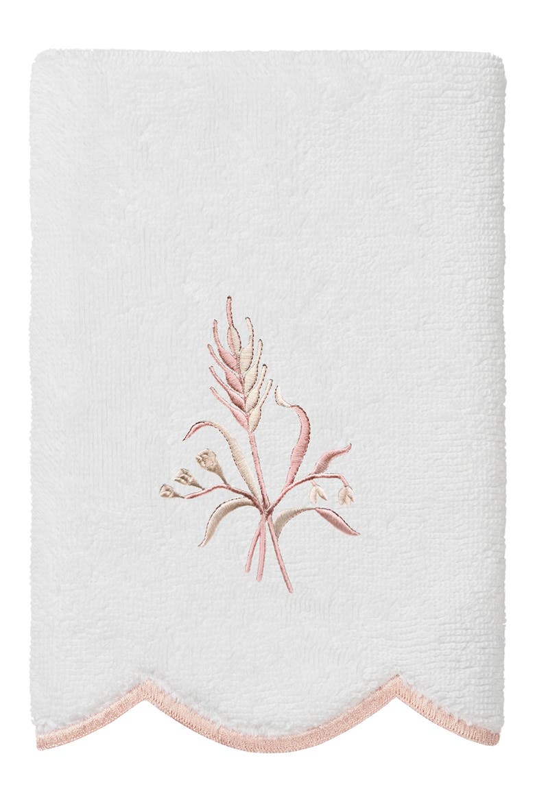 Whitney Scalloped 3-Piece Embellished Towel Set, Alternate, color, WHITE/ PINK