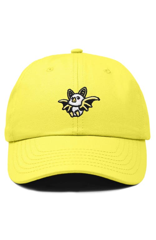 Dalix Honduran Bat Embroidered Dad Hat In Yellow