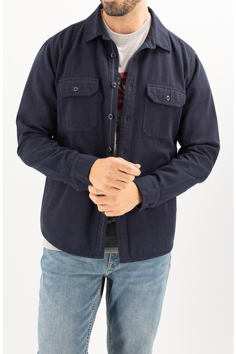 Cotton Canvas Shirt Jacket, Main, color, NIGHT SKY