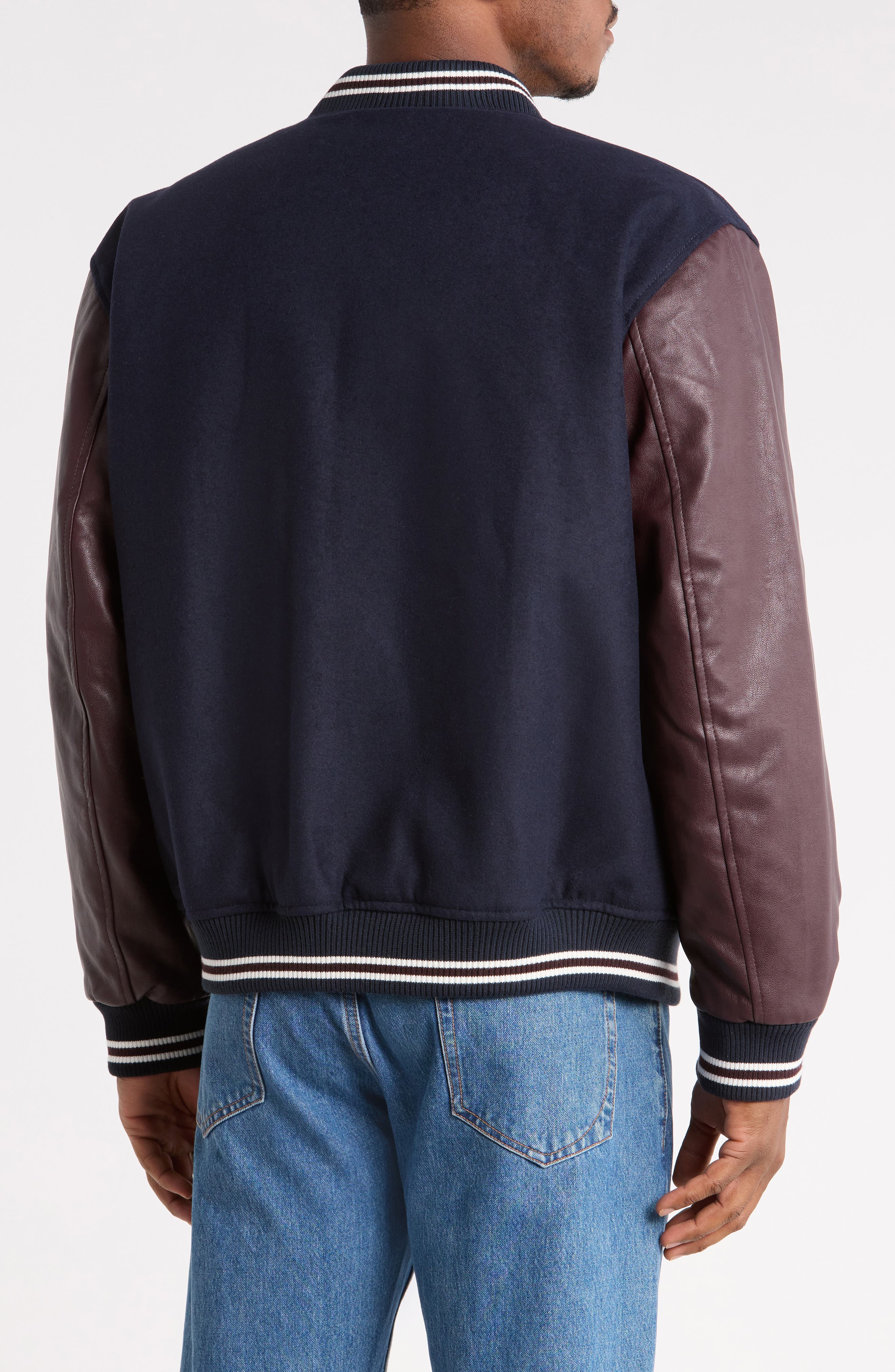 Mixed Media Varsity Jacket