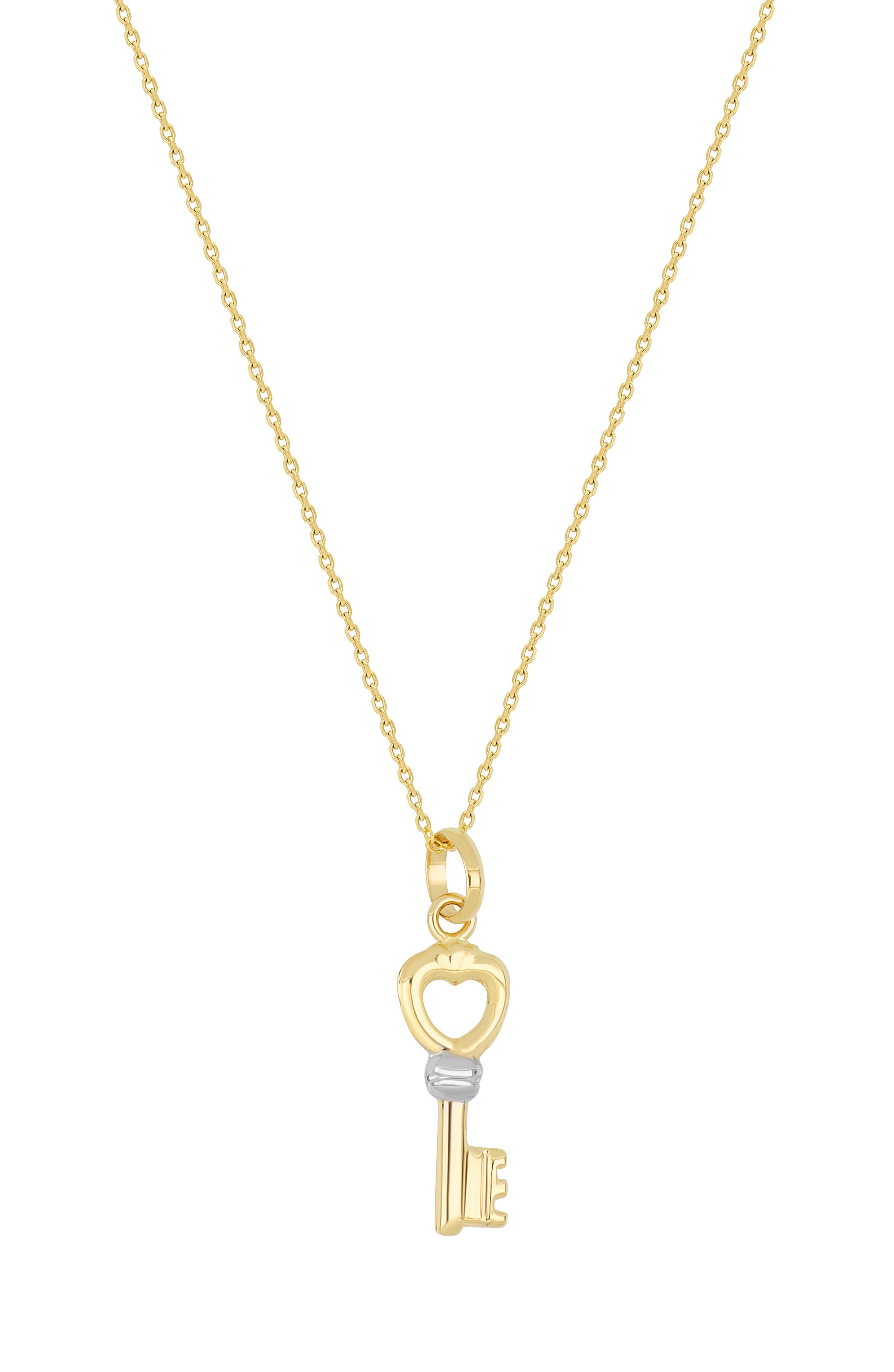 Bony Levy 14K Gold Two-Tone Key Pendant Necklace