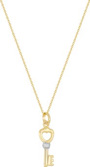 Bony Levy 14K Gold Two-Tone Key Pendant Necklace