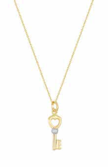 Bony Levy 14K Gold Two-Tone Key Pendant Necklace