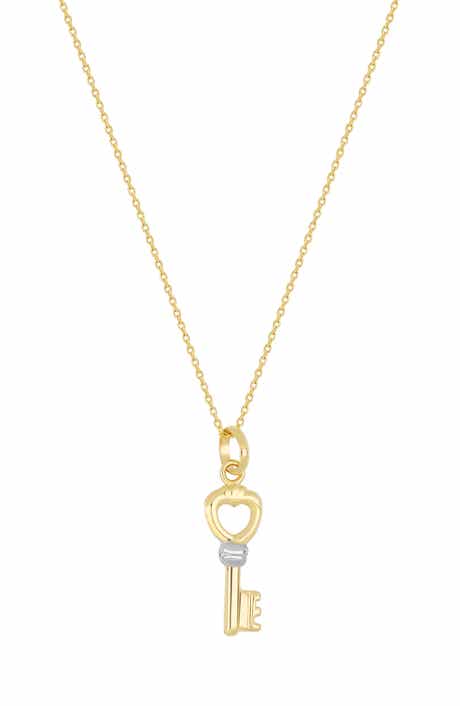 Bony Levy 14K Gold Two-Tone Key Pendant Necklace