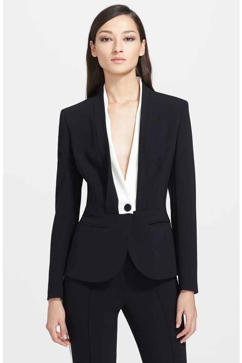 Shawl Collar Tuxedo Jacket, Main, color, BLACK
