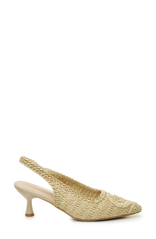 NICOLE MILLER NICOLE MILLER WOVEN RAFFIA SLINGBACK PUMP