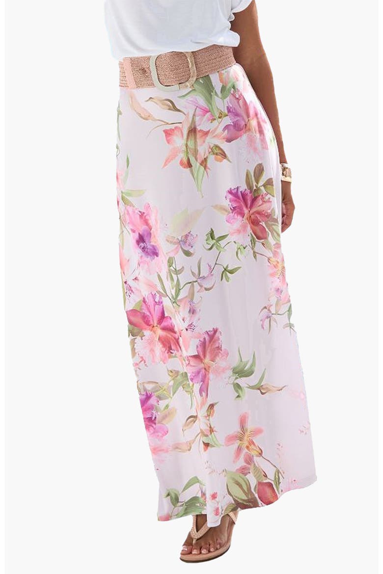 Floral Maxi Skirt, Main, color, Rose Printed