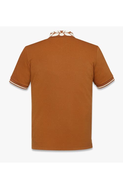 Mcm Laurel Piqué Polo In Cognac