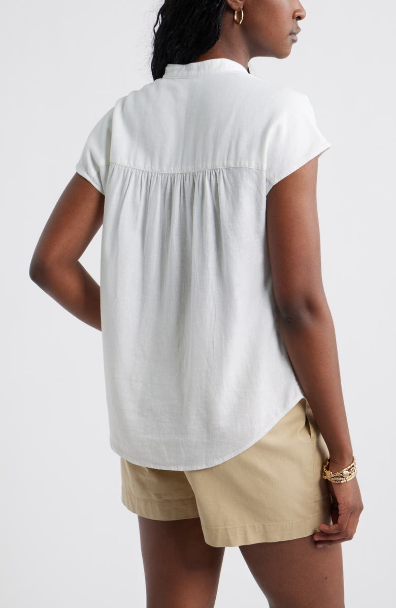 Caslon<sup>®</sup> Linen Blend Shirt, Alternate, color, White