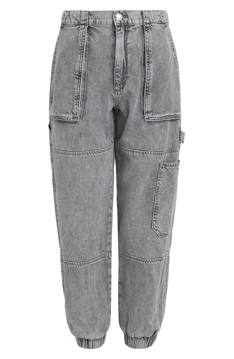 AllSaints Mila Denim Trousers, Alternate, color, Washed Grey