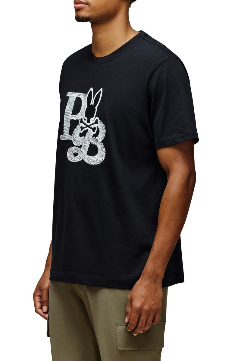Psycho Bunny Caine Embroidered Pima Cotton T-Shirt, Alternate, color, 
